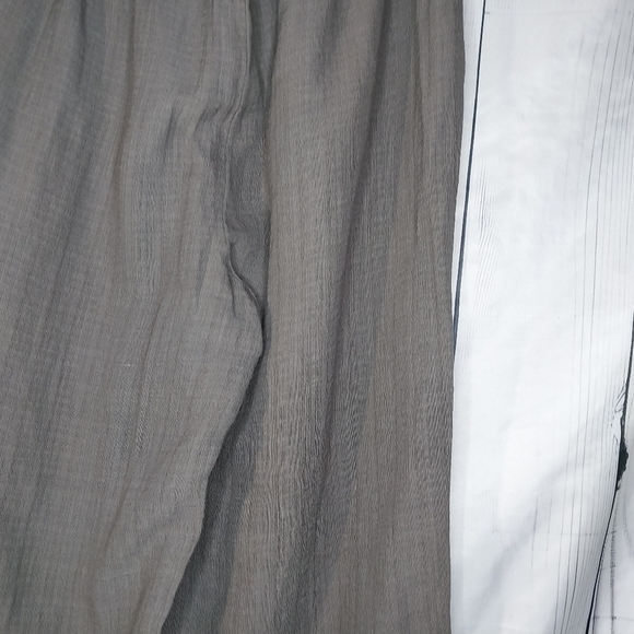 Eileen Fisher Linen Blend Wide Leg Cropped Pull-On Pants - Olive Green Size PS - Picture 9 of 12